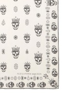 Detail View -Click To Enlarge 'Kings & Queens' skull silk chiffon scarf
