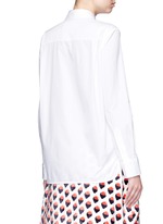 Back View -Click To Enlarge Butterfly bow poplin shirt