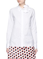 Main View -Click To Enlarge Butterfly bow poplin shirt