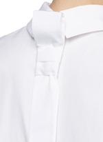 Detail View -Click To Enlarge Tie back poplin sleeveless shirt