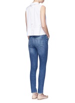 Figure View -Click To Enlarge Tie back poplin sleeveless shirt