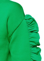 Detail View -Click To Enlarge Ruffle sleeve sweater