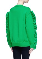 Back View -Click To Enlarge Ruffle sleeve sweater