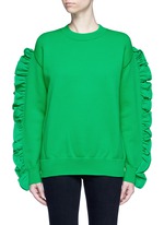 Main View -Click To Enlarge Ruffle sleeve sweater
