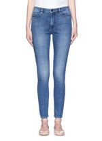 Detail View -Click To Enlarge Cotton blend washed jeans