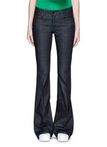 Detail View -Click To Enlarge Cotton blend flared jeans