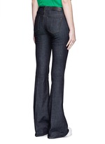 Back View -Click To Enlarge Cotton blend flared jeans