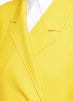 Detail View -Click To Enlarge Tie front twill coat