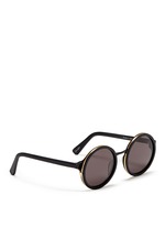 Figure View -Click To Enlarge 'Soleil' round frame acetate sunglasses