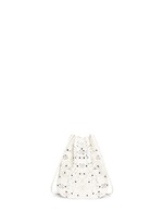 Back View -Click To Enlarge 'Jen' small stud leather flat bucket bag