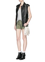 Figure View -Click To Enlarge 'Jen' small stud leather flat bucket bag
