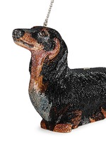 Detail View -Click To Enlarge 'Romeo Dachshund' crystal pavé minaudière