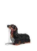 Figure View -Click To Enlarge 'Romeo Dachshund' crystal pavé minaudière