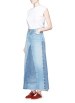 Figure View -Click To Enlarge 'The Reconstructed' denim maxi skirt