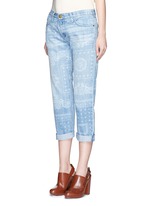 Front View -Click To Enlarge 'The Boyfriend' bandana print jeans