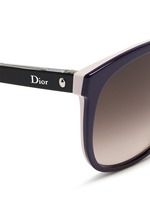 Detail View -Click To Enlarge 'Montaigne' colourblock acetate oversize butterfly sunglasses