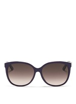 Main View -Click To Enlarge 'Montaigne' colourblock acetate oversize butterfly sunglasses