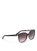 Figure View -Click To Enlarge 'Montaigne' colourblock acetate oversize butterfly sunglasses