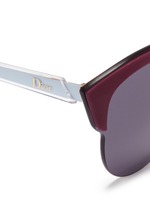 Detail View -Click To Enlarge 'Diorun' acetate brow bar rimless sunglasses