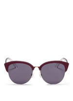 Main View -Click To Enlarge 'Diorun' acetate brow bar rimless sunglasses
