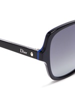 Detail View -Click To Enlarge 'Montaigne' colourblock acetate butterfly sunglasses