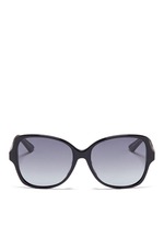 Main View -Click To Enlarge 'Montaigne' colourblock acetate butterfly sunglasses