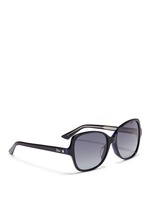Figure View -Click To Enlarge 'Montaigne' colourblock acetate butterfly sunglasses
