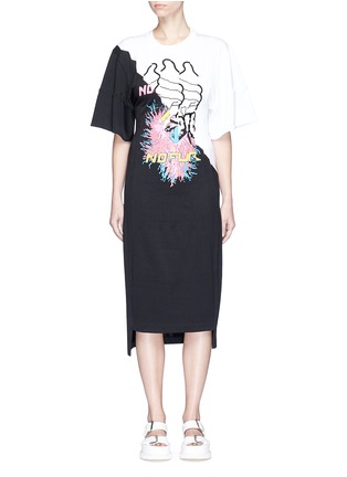 Main View - Click To Enlarge Main View - Click To Enlarge - Stella McCartney - 'Camellia' mixed slogan print cotton dress