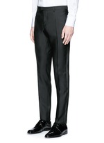 Detail View -Click To Enlarge 'Beverly Hills' satin trim wool-silk tuxedo suit
