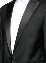 Detail View -Click To Enlarge 'Beverly Hills' satin trim wool-silk tuxedo suit