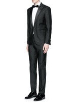 Figure View -Click To Enlarge 'Beverly Hills' satin trim wool-silk tuxedo suit