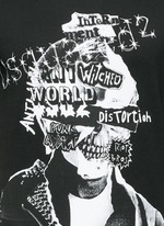Detail View -Click To Enlarge Punk skull print T-shirt
