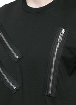 Detail View -Click To Enlarge Multi zip T-shirt