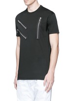 Front View -Click To Enlarge Multi zip T-shirt