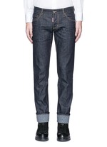 Detail View -Click To Enlarge 'Slim' rolled cuff jeans
