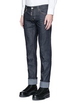 Front View -Click To Enlarge 'Slim' rolled cuff jeans