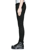 Detail View -Click To Enlarge 'Twiggy Boy' zip cuff slim fit jeans