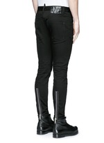 Back View -Click To Enlarge 'Twiggy Boy' zip cuff slim fit jeans