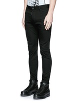 Front View -Click To Enlarge 'Twiggy Boy' zip cuff slim fit jeans