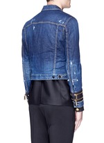 Back View -Click To Enlarge Blazer underlay denim military jacket