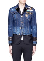 Main View -Click To Enlarge Blazer underlay denim military jacket