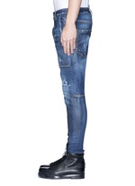 Detail View -Click To Enlarge 'Military' zipper denim pants