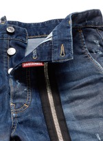 Detail View -Click To Enlarge 'Military' zipper denim pants