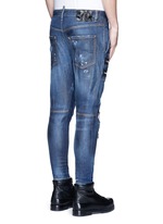 Back View -Click To Enlarge 'Military' zipper denim pants