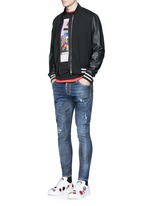 Figure View -Click To Enlarge 'Sexy Twist' rip and repair slim fit jeans