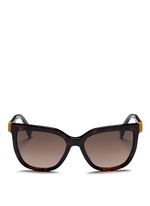 Main View -Click To Enlarge Colourblock temple tortoiseshell acetate sunglasses
