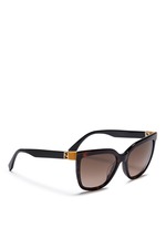 Figure View -Click To Enlarge Colourblock temple tortoiseshell acetate sunglasses