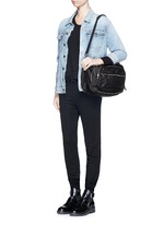 Detail View -Click To Enlarge 'Eugene' washed leather zip satchel