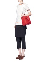 Click To Enlarge 'Soleil' small leather drawstring bucket bag