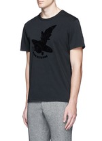 Front View -Click To Enlarge 'Airman' flocked velvet patch T-shirt